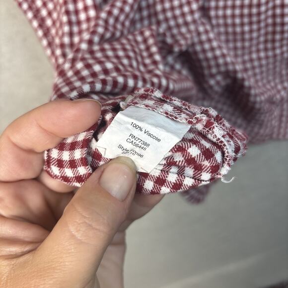 Madewell Filmscore Gingham Dress Women's M Red White Checkered Pockets Mini‎ - Picture 9 of 10